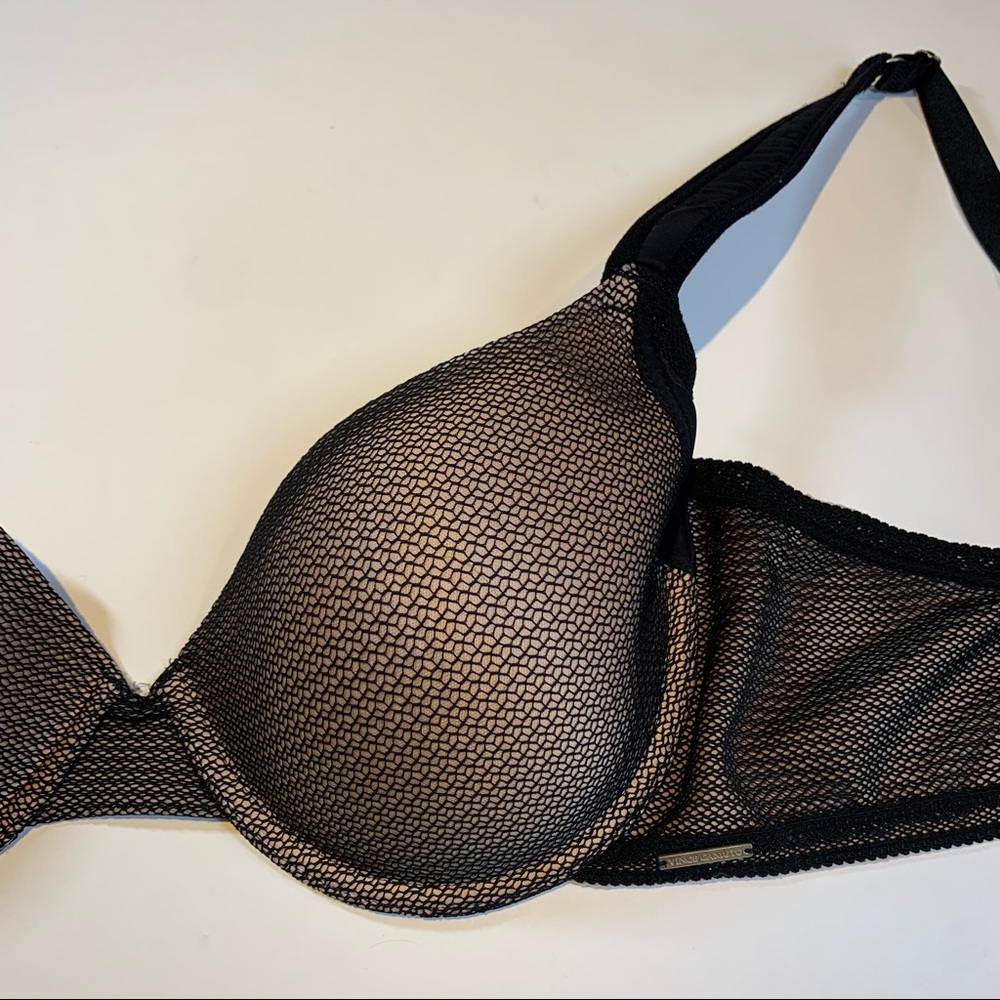 38C Vince Camuto nude and black full figure t-shirt cup bra w comfort straps - Picture 10 of 11